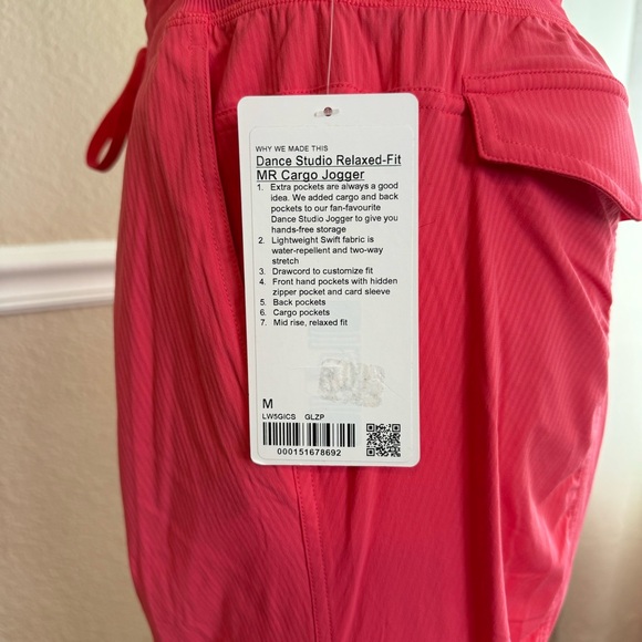 NWT Lululemon Dance Studio Relaxed Fit MR Cargo Jogger Glaze Pink - Picture 7 of 9
